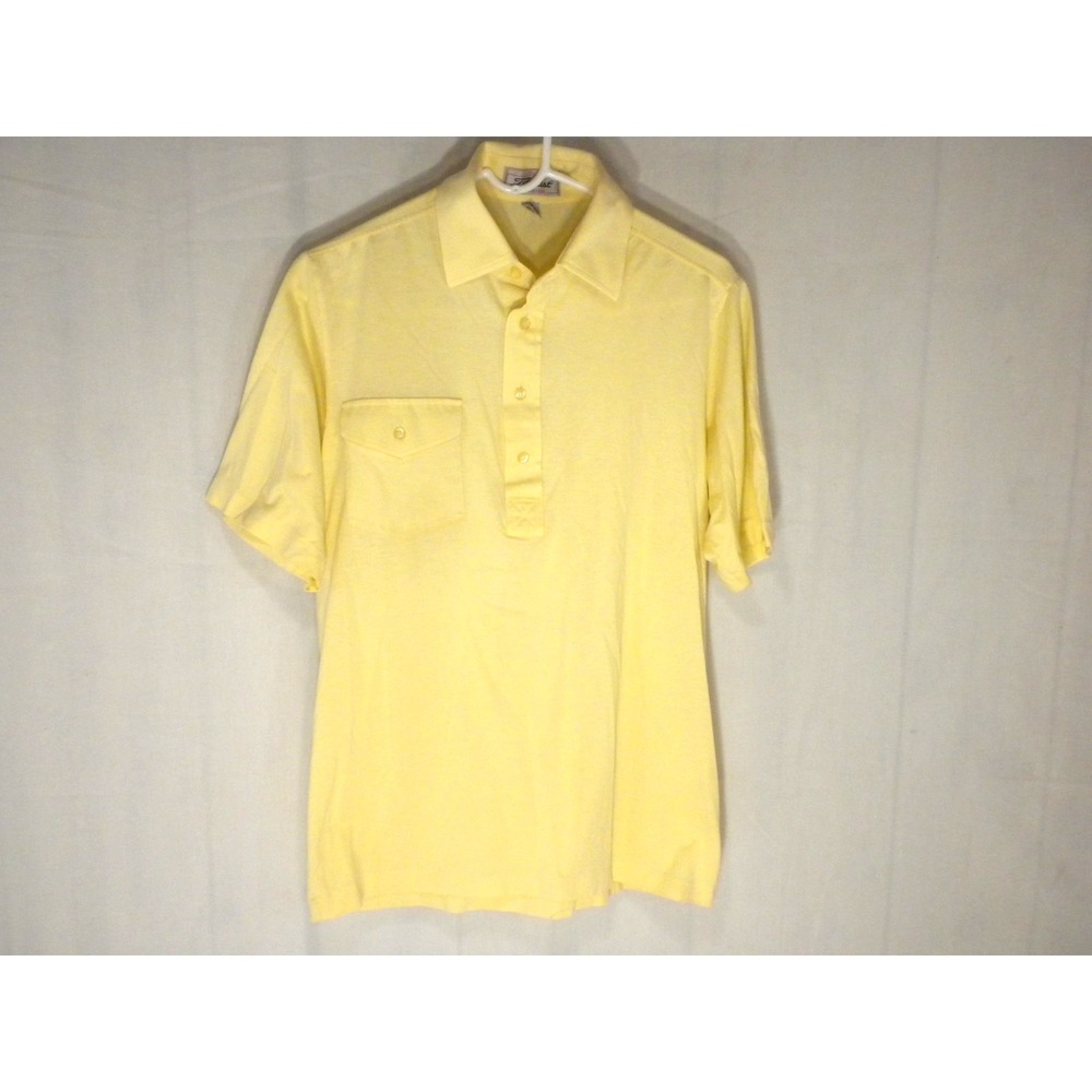 Titleist‎ Pocket Polo Shirt Mens M Yellow Pima Cotton Blend Short Sleeve Golf